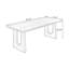 Bureau rectangulaire en bois massif de couleur noyer-921798-921795