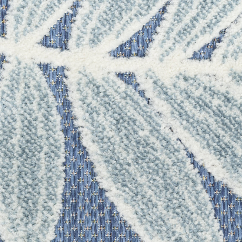 Lakesha 5'3" x 7'5" Blue Modern Rug, Rectangle 5'3" x 7'5"
