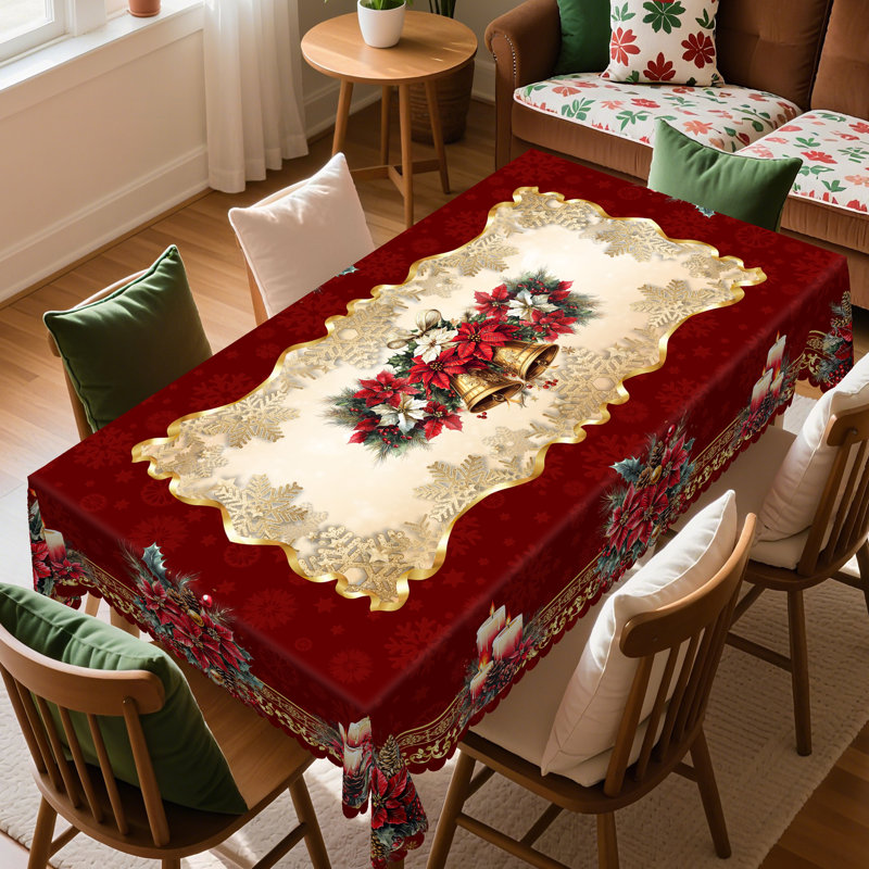 Nappe rouge en polyester lavable, L 70,8 po x l 55,12 po