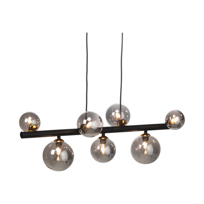 Simsbury 7 - Light Black/Smoke Geometric Pendant