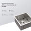 Évier de cuisine encastré 13 po - 13 po x 15 po x 9 po en acier inoxydable