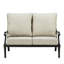 Causeuse d'extérieur avec coussins de 53,1 po de largeur Lowellville-1001357336