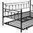 Modern Daybed With Trundle - Black Color Scheme, Metal Structure For Durability, Space Saving Furniture Piece, Quiet And Stable Sleeping Spot, Easy Assembly Directions, No Box Spring Needed, 250/350