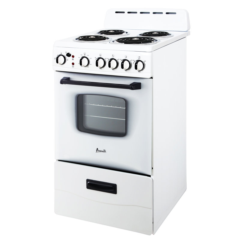 Avanti 20" Electric Range Oven with Framed Glass Door, White