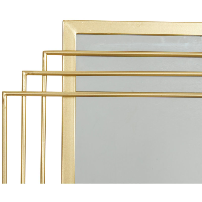 Elegant Rectangular Wood and Gold Dresser Wall Mirror 24" x 36"