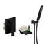 Robinet de baignoire cascade haut débit 13,2 gallons par minute noir mat - Fixation murale avec douche à main et valve brute Cupc-In