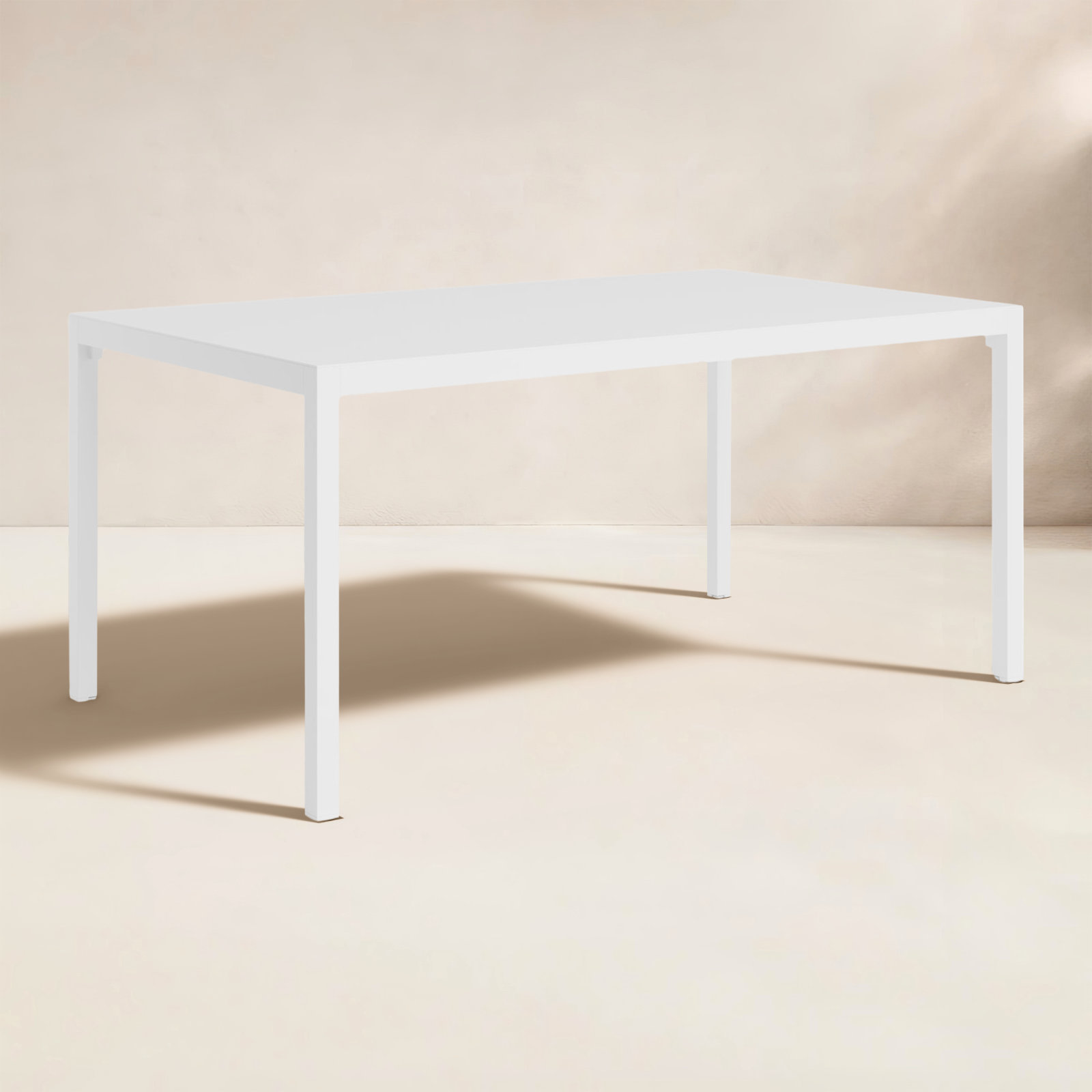 Armando Aluminum Outdoor Dining Table, White