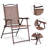 Set Of 2 Patio Folding Sling Back Camping Deck Chairs-60265812