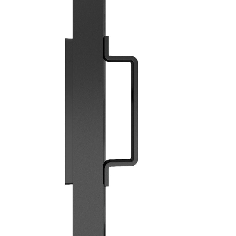 Porte de grange en verre et en métal avec quincaillerie d'installation, Verre dépoli, H 84 po x l 42 po