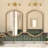 Inlight  Gold Bathroom Vanity Light, Clear Ribbed Glass Shade, Bulb Not Included-218982471
