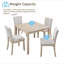 Ensemble de table à manger moderne pour 4 personnes avec 4 chaises, ensemble de table à manger pour 4 personnes, 5 pièces pour le salon, la cuisine et la salle à manger-860447937-860447943