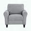 Fauteuil transitionnel avec tissu texturé gris foncé-939085298