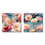 Lisieux - Ensemble de 2 carrés à motif floral en métal-102679196