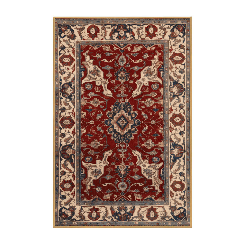Tapis brun lavable à la machine, Rectangulaire 7 pi x 10 pi