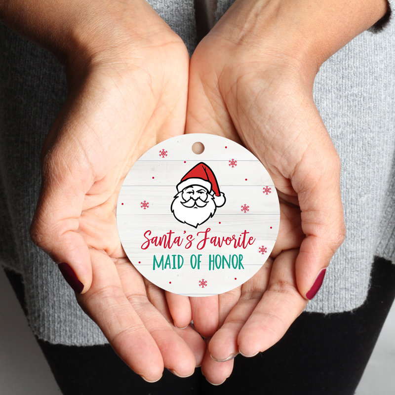 Ornement en forme de boule de mariage préférée du père Noël favorite