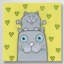 'Cat with Kitten' Print on Wrapped Canvas-19625602