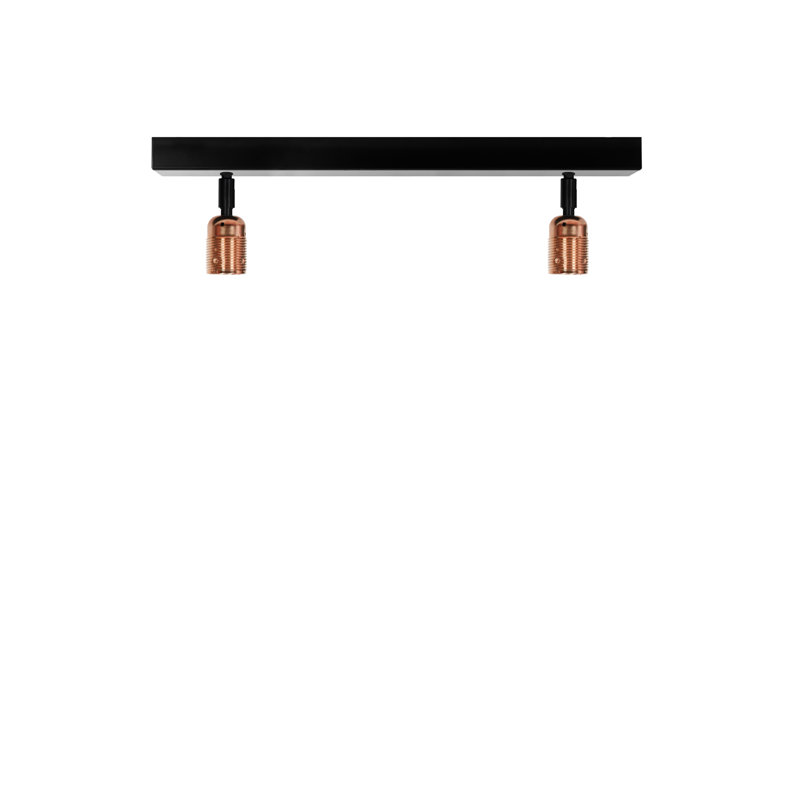 Garry 48cm 2 -Light Track Kit, Copper/Black