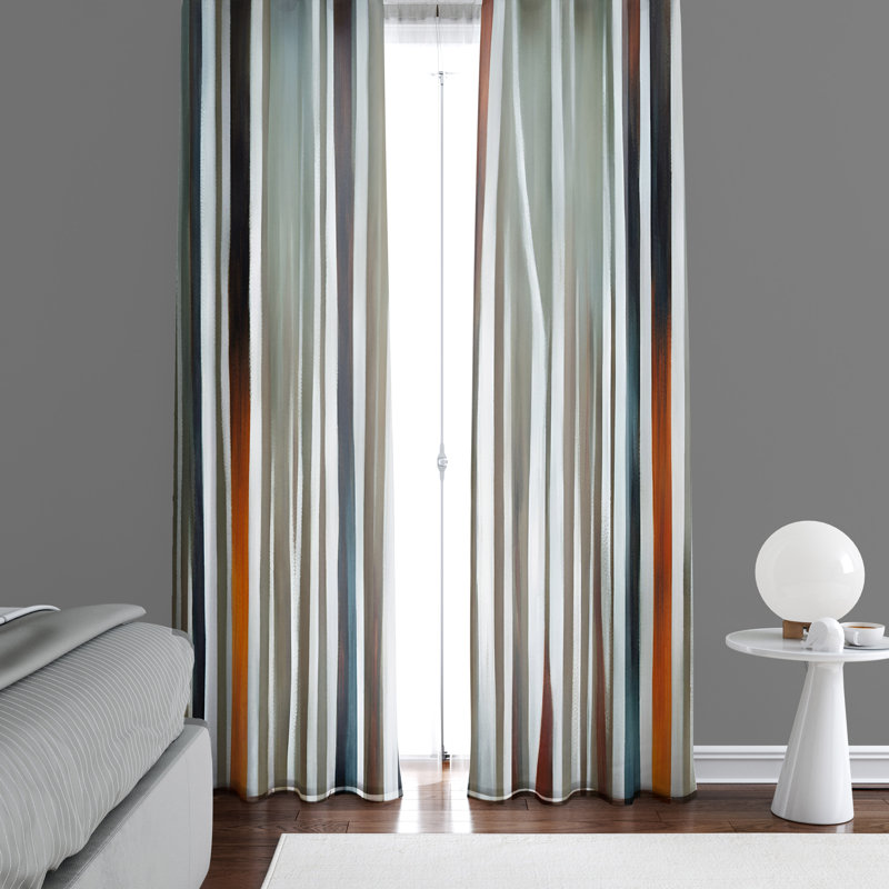 Semi Sheer Curtain Pair, 40" W x 82" L