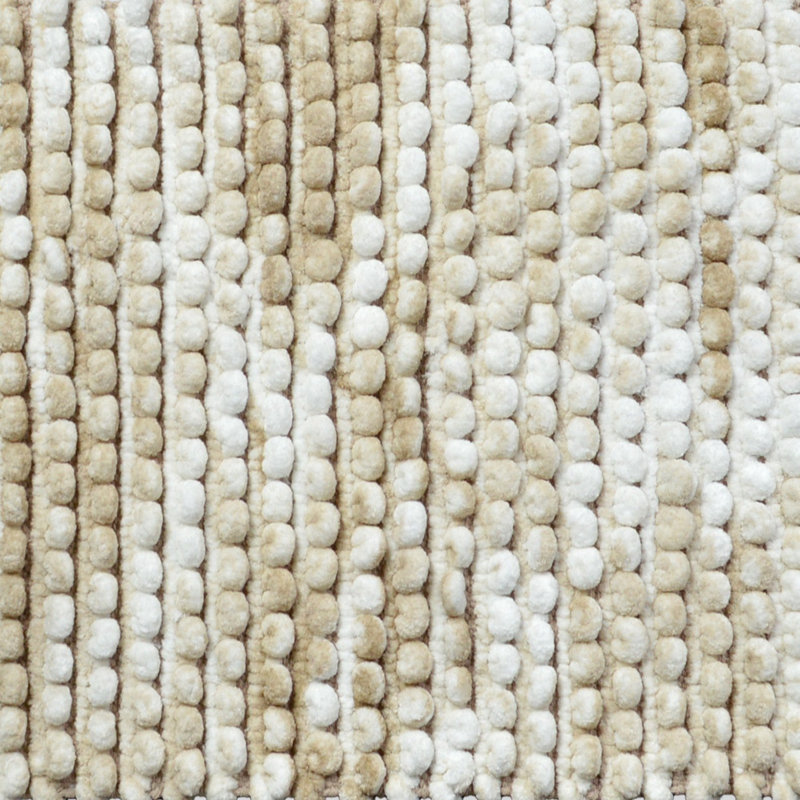 Rumia Cotton Blend Non-Slip Contour Mat, Beige