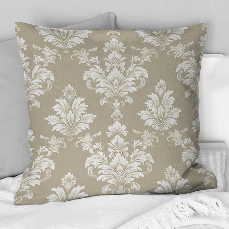 Coussin décoratif blanc I, H 16 po x l 16 po