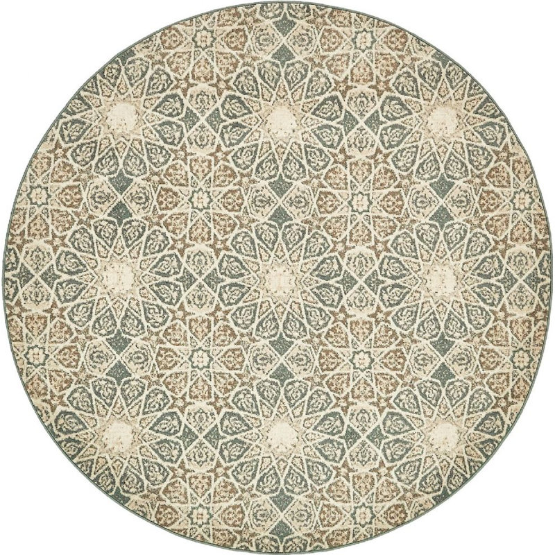 Mosely Oriental Indoor Rug, Round 8'