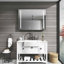 40 po X P 30 po Grande armoire à pharmacie rectangulaire en aluminium avec miroir H H