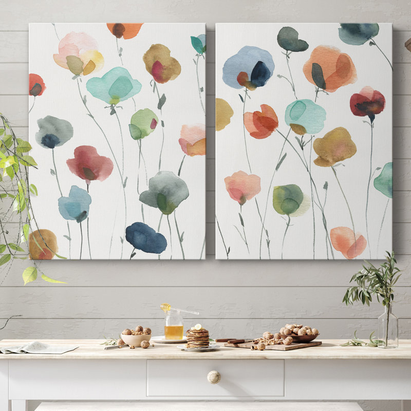 «Lollipop Garden I», ensemble de 2 impressions, H 12 po x l 16 po, Toile tendue, Sans cadre