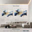Bleu abstrait et beige Avery-108851023