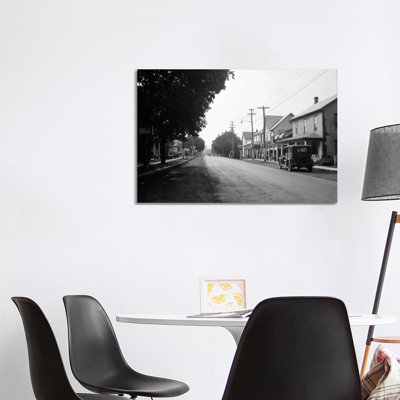 1930s Jennerstown Pennsylvania Looking Down The Main Street Of This Small Town - Wrapped Canvas Print