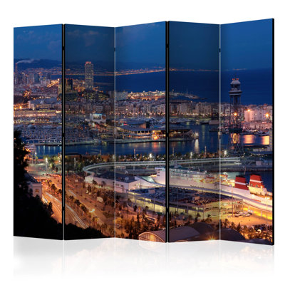 Graeff 225cm W x 172cm H 5 - Panel Solid Wood Folding Room Divider
