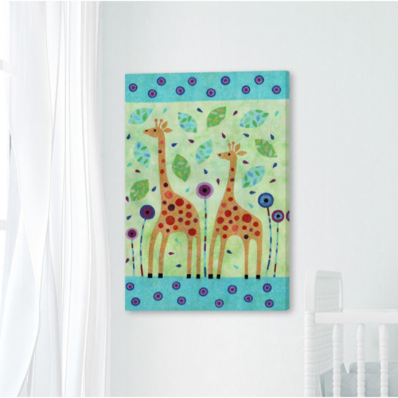 Parkman «Giraffe pair», reproduction sur toile tendue, H 60 po x l 40po x P 1,5 po