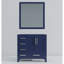 Meuble-lavabo l 36 po x P 22 po, décalé à droite et miroirs 34 po-614184657