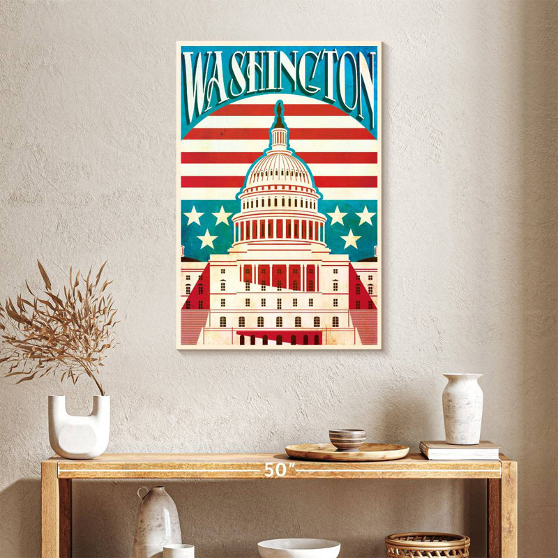 Affiche de Washington DC, H 36 po x l 24 po