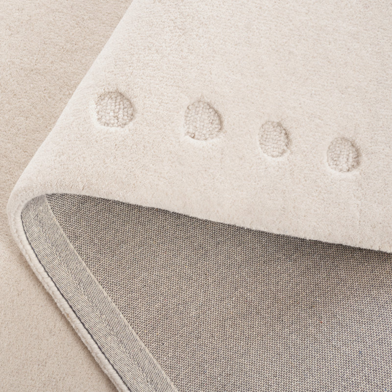 Tapis de couleur unie en coton touffeté à la main Talena, Carré 8 pi