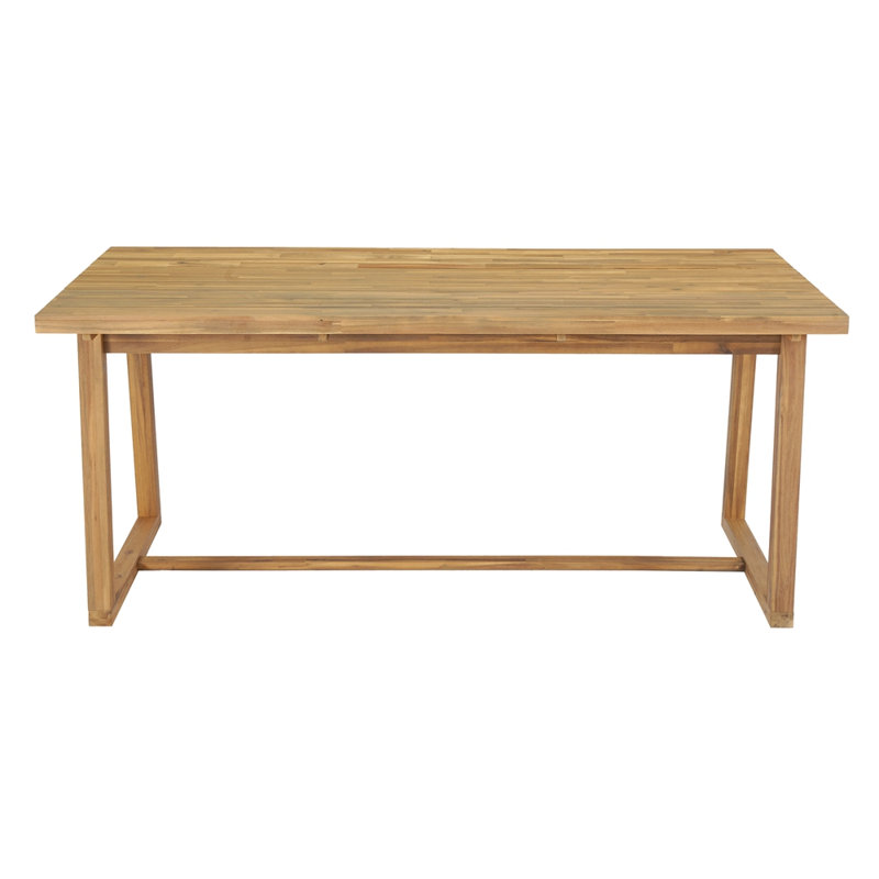 Table d'extérieur pour patio, cour arrière, jardin, Teck clair