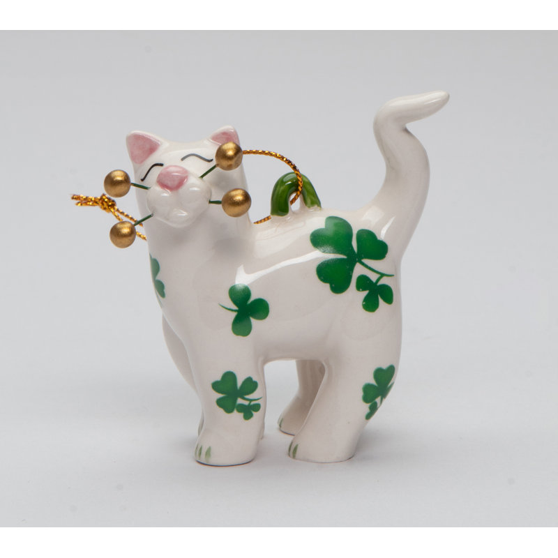 Ornement suspendu Whisker Cat Shamrock