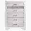 Commode de chambre blanche à 6 tiroirs-793154675