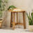 Natural Wood Table, Half-Round Shape, Foldable Function Bistro Design For Easy Space Management