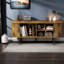 Meuble de rangement pour téléviseur et centres de divertissement, console de maison moderne en bois MDF de 47 pouces