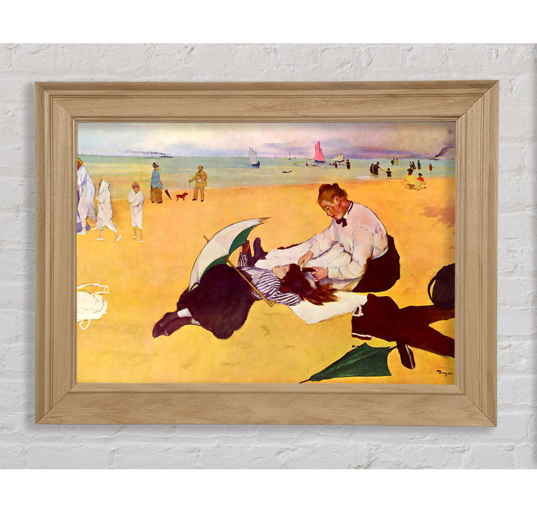 Degas Small Girls On The Beach - Einzelne Bilderrahmen Kunstdrucke