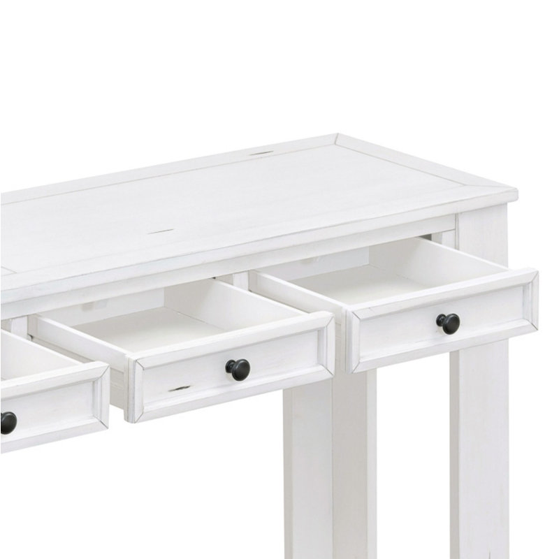 Annaliece 63'' Solid Wood Console Table, White 