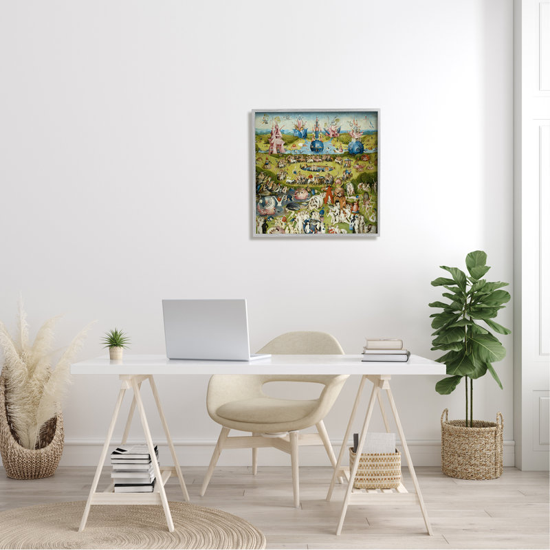 «Garden of Earthly Delights», panneau central Hieronyme de Bosch par One1000paintings - peinture sur toile à cadre flottant