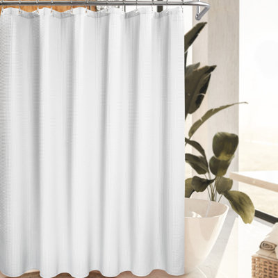 Cottingham Cotton Blend Waffle Shower Curtain