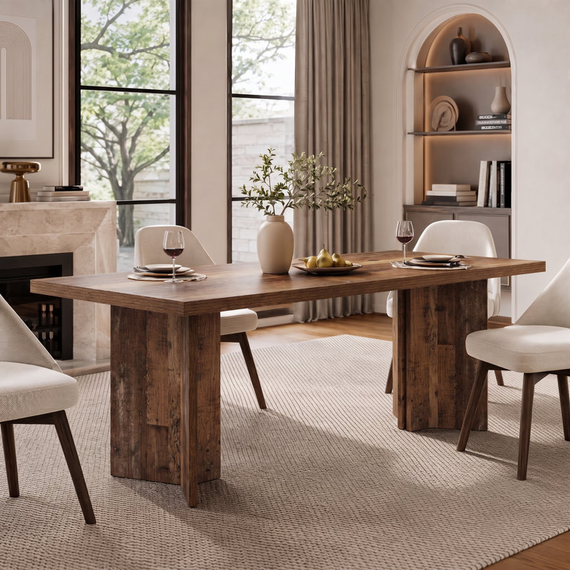 Rahn Dining Table, Distressed Brown