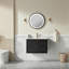 Meuble-lavabo mural simple et flottant 30 po avec lavabo en céramique-560764537