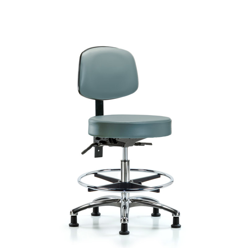 Chaise de travail, Argenté, Patins, Non inclinable inclus