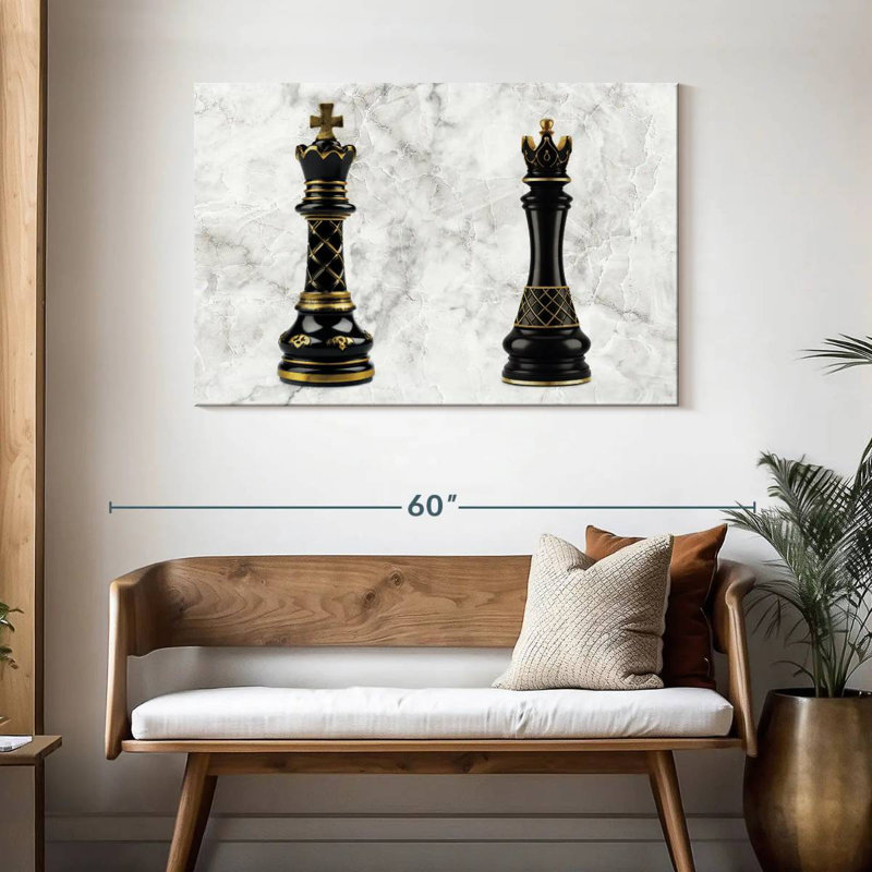 Senne Chess Royalties, 30" H x 45" W