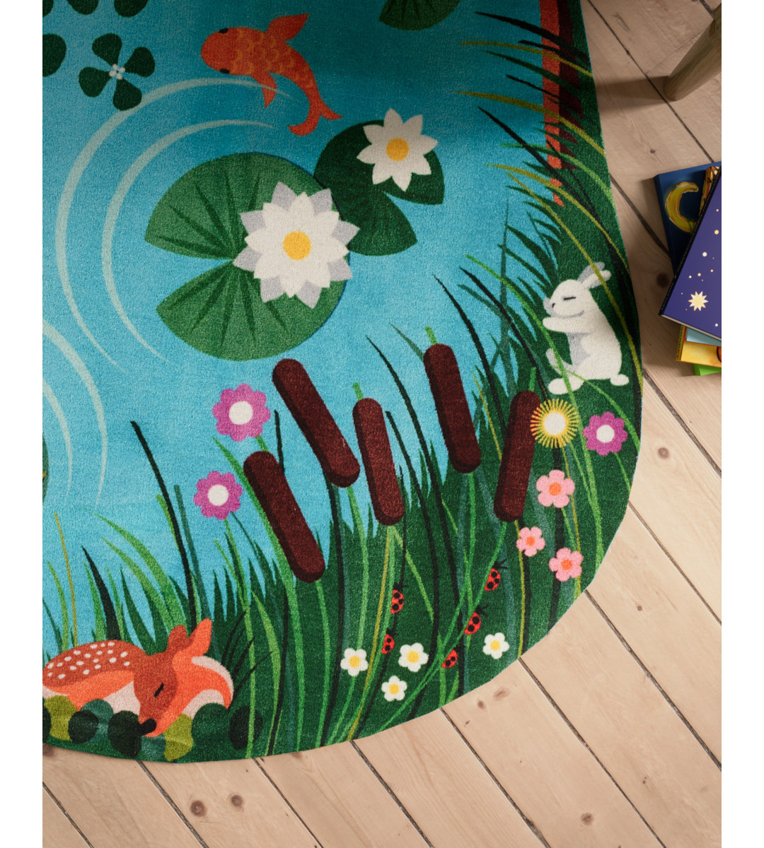Pvc Kid Rug PlayGround rugs by Momeni Momeni Playground Pond Blue Kid Rug & Reviews ...