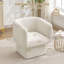 Fauteuil d'appoint pivotant demi-tonneau, canapé d'appoint rond Mid-Century à 360 °-856757369