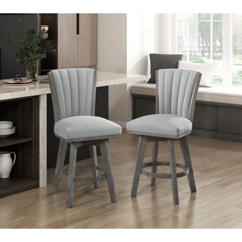 Jordanmichael Tufted Upholstered Side Chair, Counter Stool (24” Seat Height)